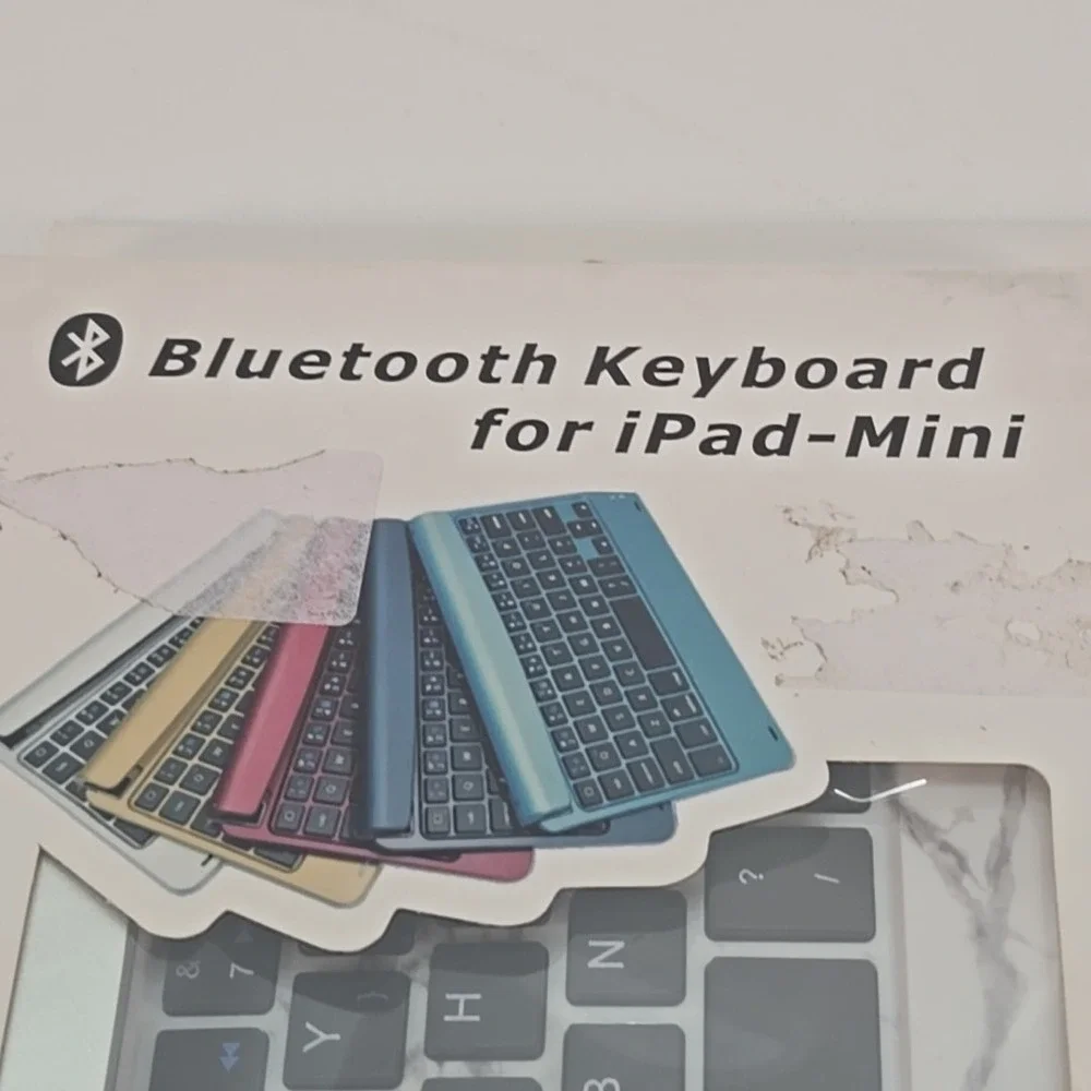 Bluetooth Keyboard for iPad‎ Mini Ultra-thin w/screen protector (Marble Look)